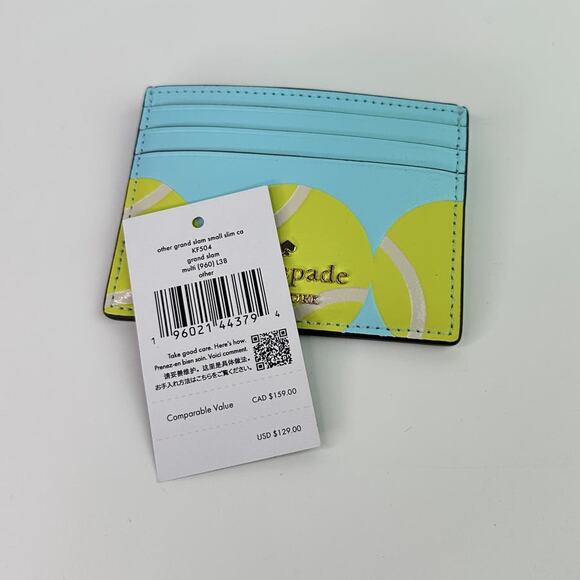Kate Spade Grand Slam Tennis Small Slim Card Holder - Picture 6 of 6
